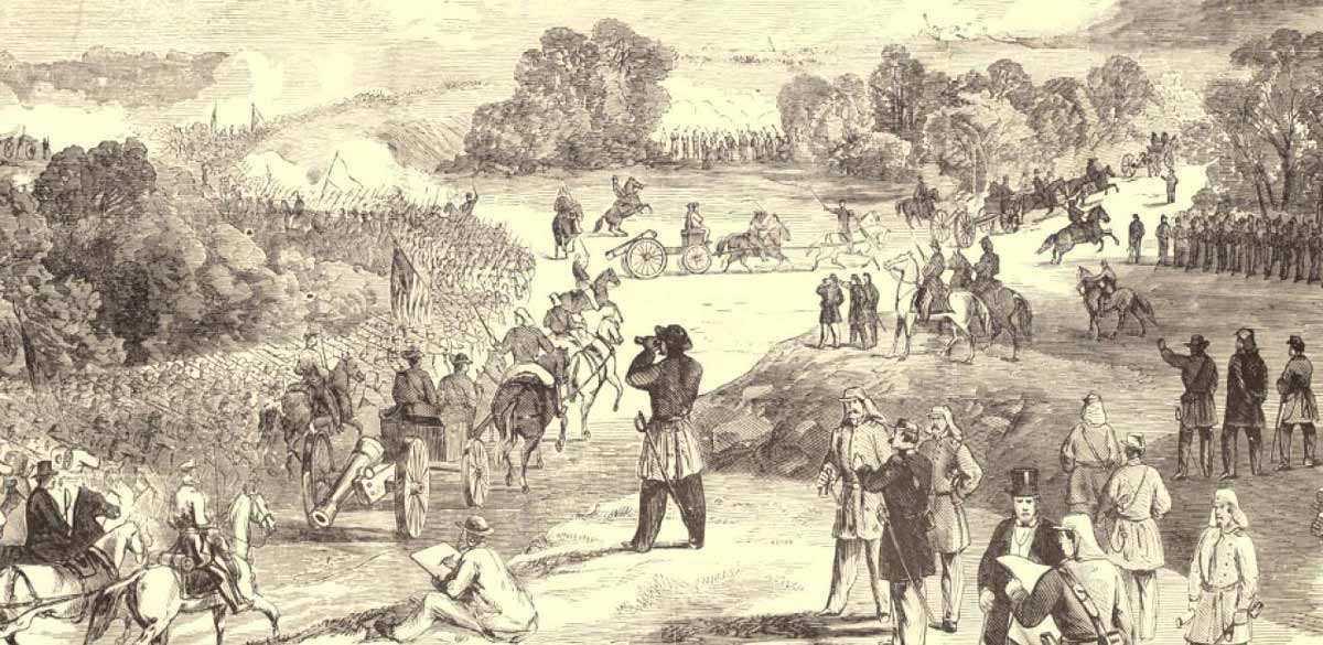 tourists watch first manassas 1861